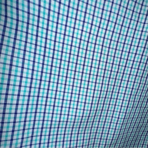 Men's J. Crew Slim Button Down Shirt Blue/Teal/White - L - Picture 3 of 5
